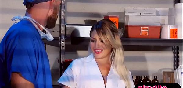  Blonde and busty nurse gets fucked hard by the doctor